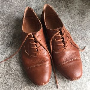 Madewell leather lace up brown oxford 6m